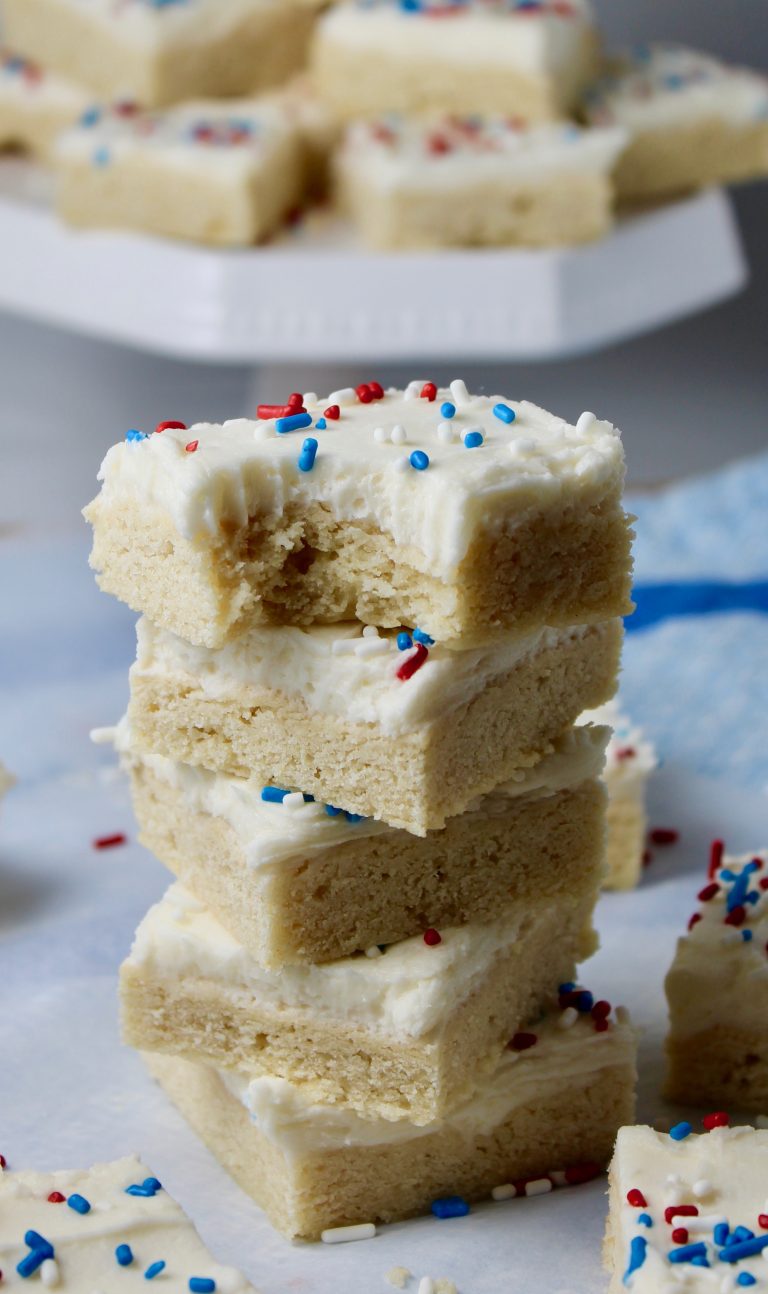 Soft Cream Cheese Sugar Cookie Bars | epicuricloud (Tina Verrelli)