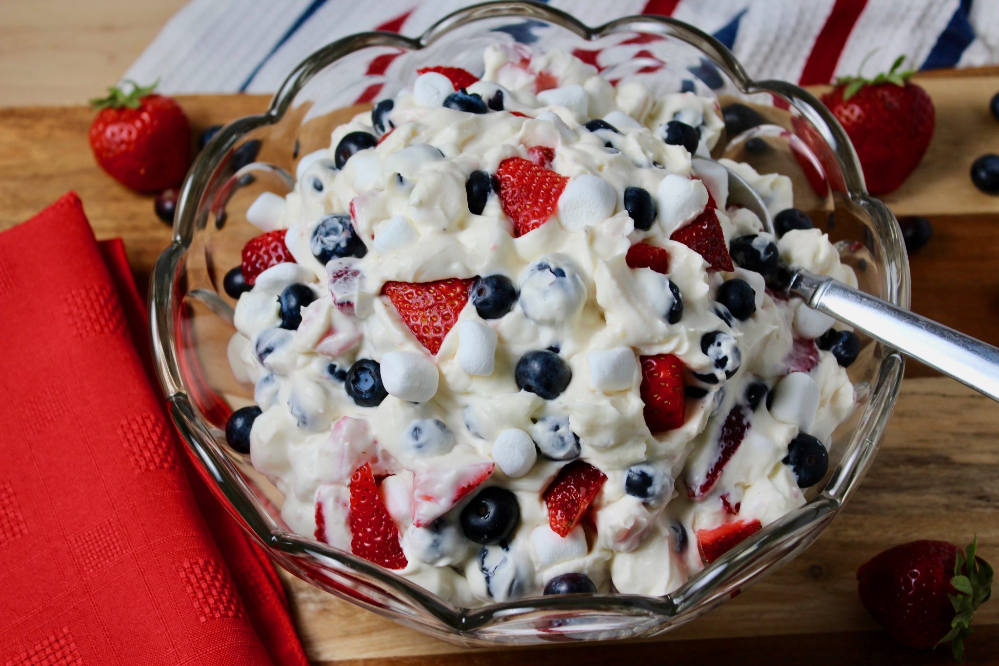 Berry Cheesecake Salad (No Cool Whip) | epicuricloud (Tina Verrelli)