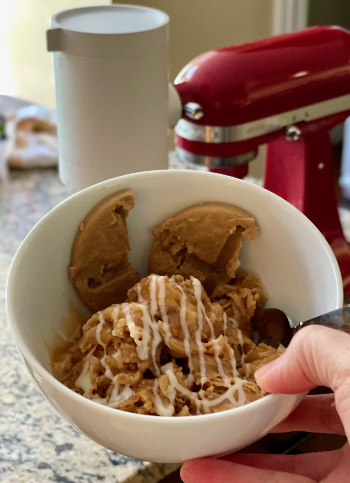 Use the KitchenAid® Shave Ice Attachment to shave fluffy treats